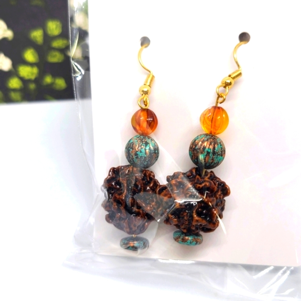 🆕️ OOAK Natural Seed Earrings A1